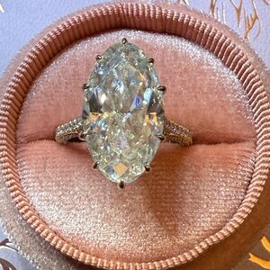 8ct Moissanite Moval Ring in 9k Rose Gold